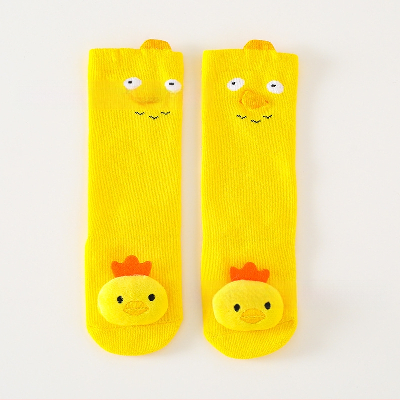 Παιδικές κάλτσες για αγόρια και κορίτσια, μακριές αντιολισθητικές κάλτσες για κούκλες, στερεοφωνικές βαμβακερές κάλτσες με σχέδια, προστατευτικές γόνατα για μωρά