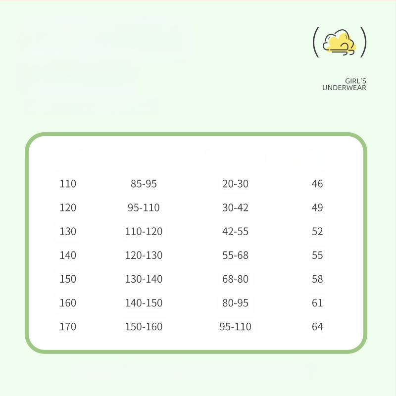 Vaikiški apatiniai mergaitėms. A klasės ledo šilko vasarinės plonos 7A antibakterinės animacinių filmukų rašto kūdikiams skirtos moteriškos bokseriai.