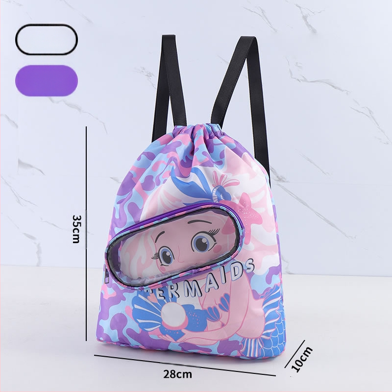 Laste ujumiskott, märg- ja kuiveraldusega veekindel hoiukott, spetsiaalne ujumisprillide hoiukott poistele ja tüdrukutele ujumiseks