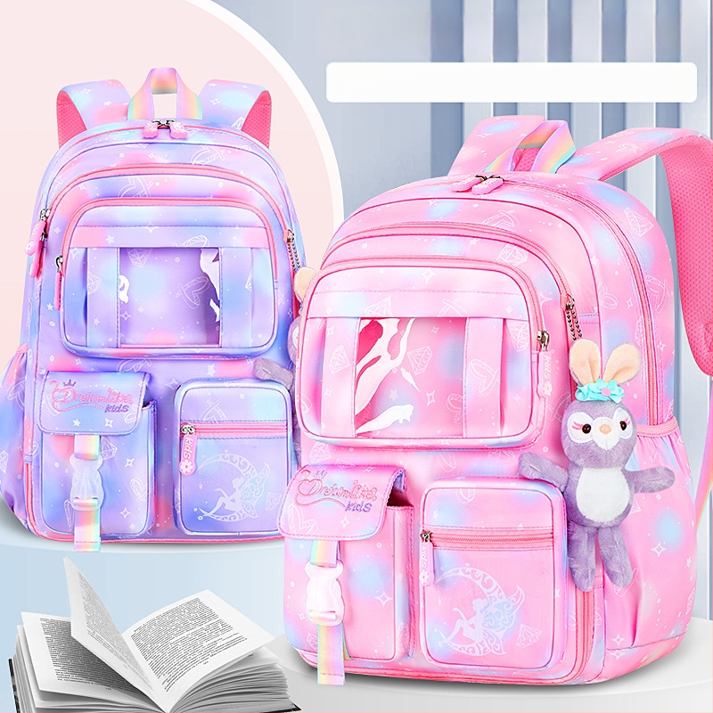 Uus koolikott algkooliõpilastele, naistele 1-6 klassile, kerge katuseharjakaitse ja kerge külmkapi avatud uksega Fantasy laste seljakott