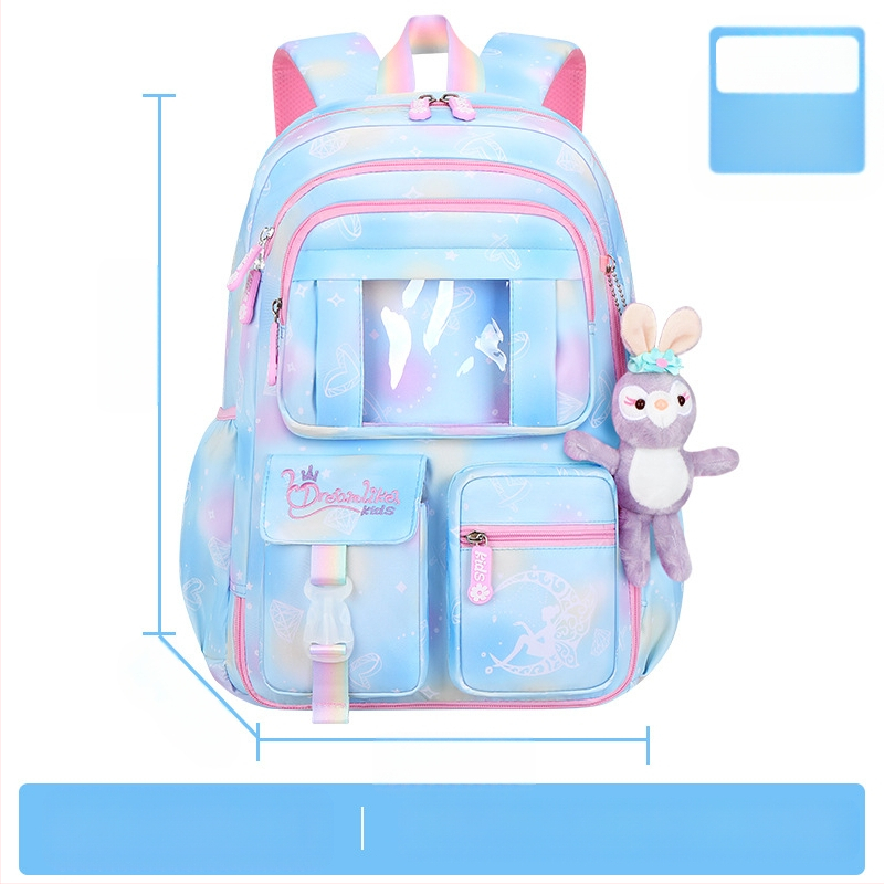 Uus koolikott algkooliõpilastele, naistele 1-6 klassile, kerge katuseharjakaitse ja kerge külmkapi avatud uksega Fantasy laste seljakott