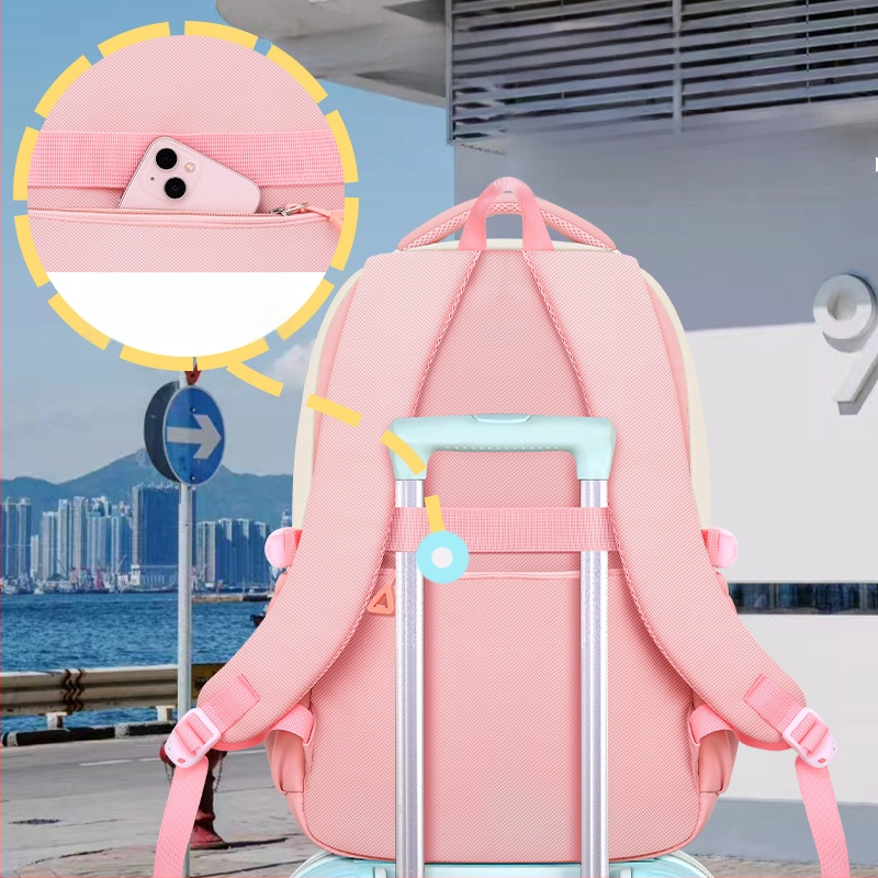 2024. aasta algkooli laste koolikotid, tüdrukute seljakotid, põhikooli ja keskkooli tüdrukute selgroo kaitse, suure mahutavusega ja kerged kotid