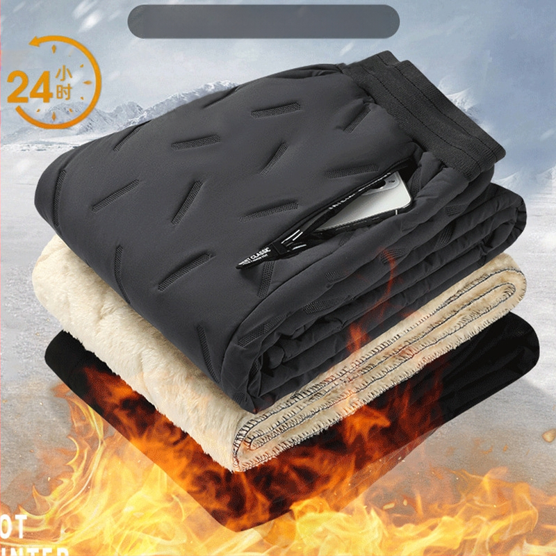 Gyerek pamut nadrág ősszel és télen Új fiú polár béléssel vastagított lezser nadrág közép- és nagyméretű gyerek téli báránygyapjú nadrág szélálló nadrág