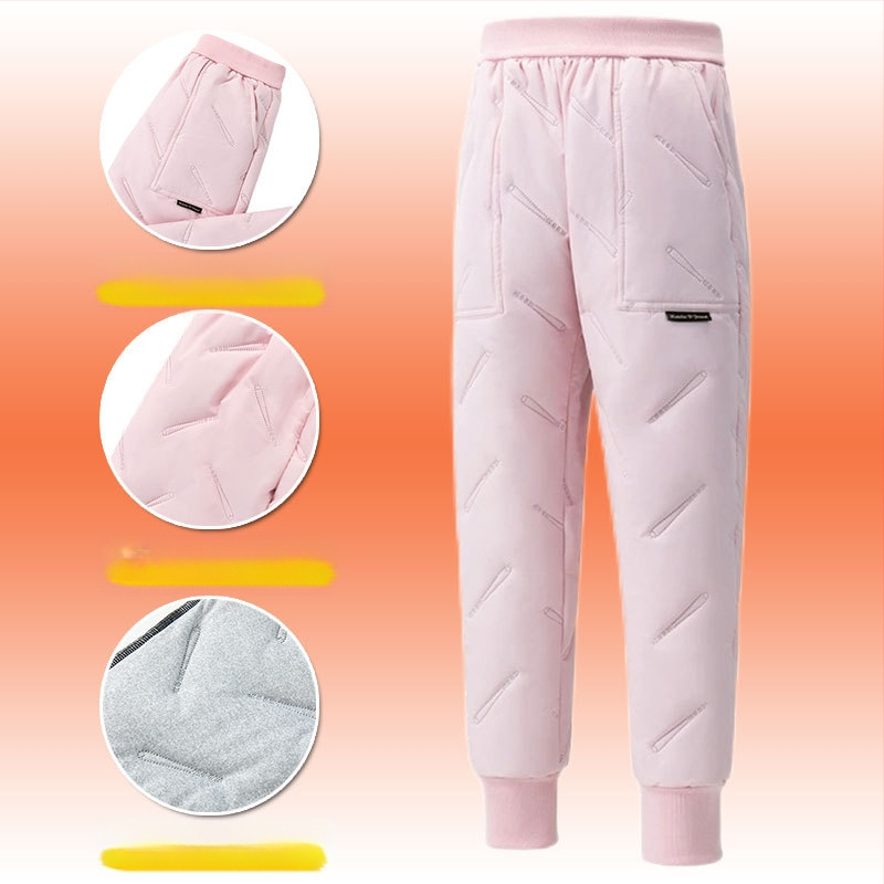 Gyerek pamut nadrág ősszel és télen Új fiú polár béléssel vastagított lezser nadrág közép- és nagyméretű gyerek téli báránygyapjú nadrág szélálló nadrág