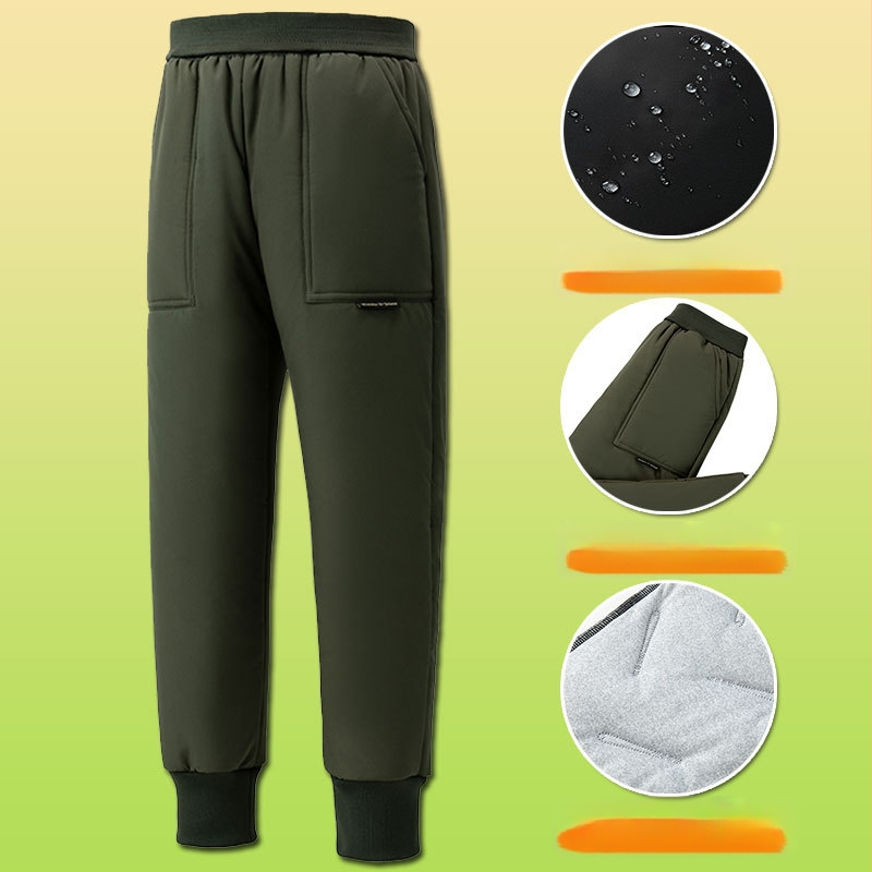 Gyerek pamut nadrág ősszel és télen Új fiú polár béléssel vastagított lezser nadrág közép- és nagyméretű gyerek téli báránygyapjú nadrág szélálló nadrág