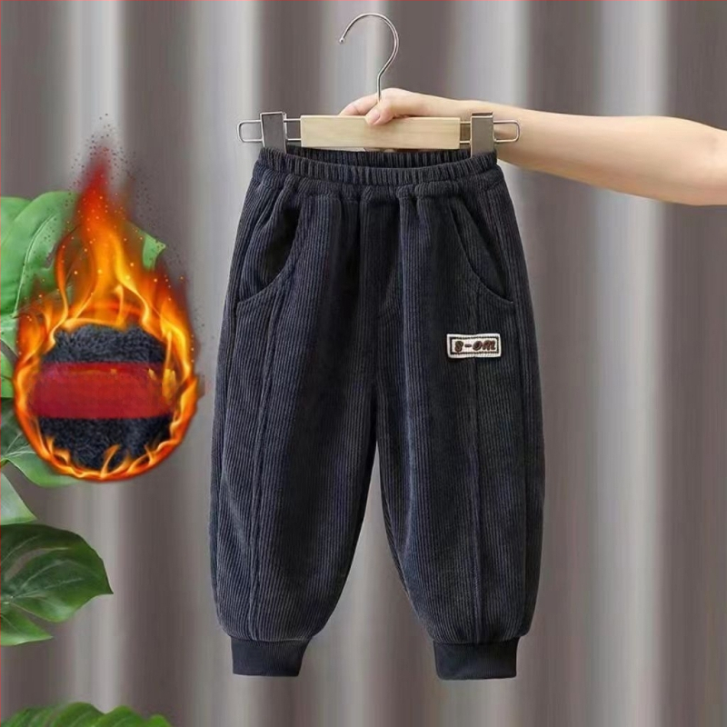 Poiste püksid 2024 Laste kevad- ja sügispüksid Laste kordvelvetist püksid Ilusad vabaaja ühes tükis fliisvoodriga