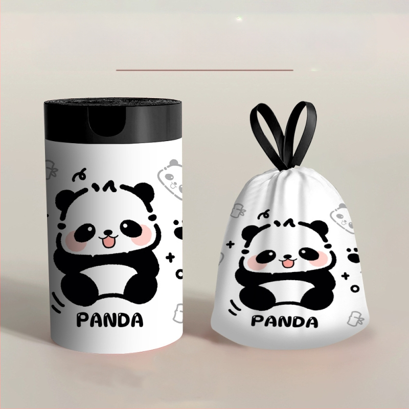 Plastikinis animacinių filmukų šiukšlių maišas, buitinis raišteliu nešiojamas studentų stalo veido krepšys, kelioninis vienkartinis laikymo krepšys