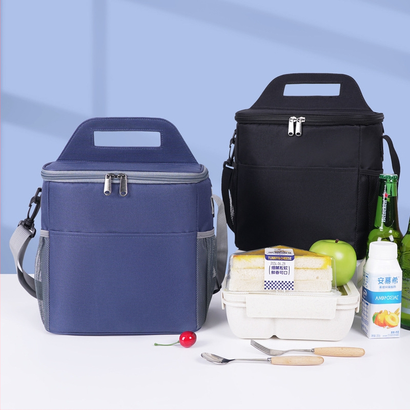Tarpvalstybinis Oksfordo audinio sutirštinto aliuminio folijos pikniko krepšys lauko per petį kvadratinis izoliacinis krepšys didelės talpos pietų izoliacinis krepšys