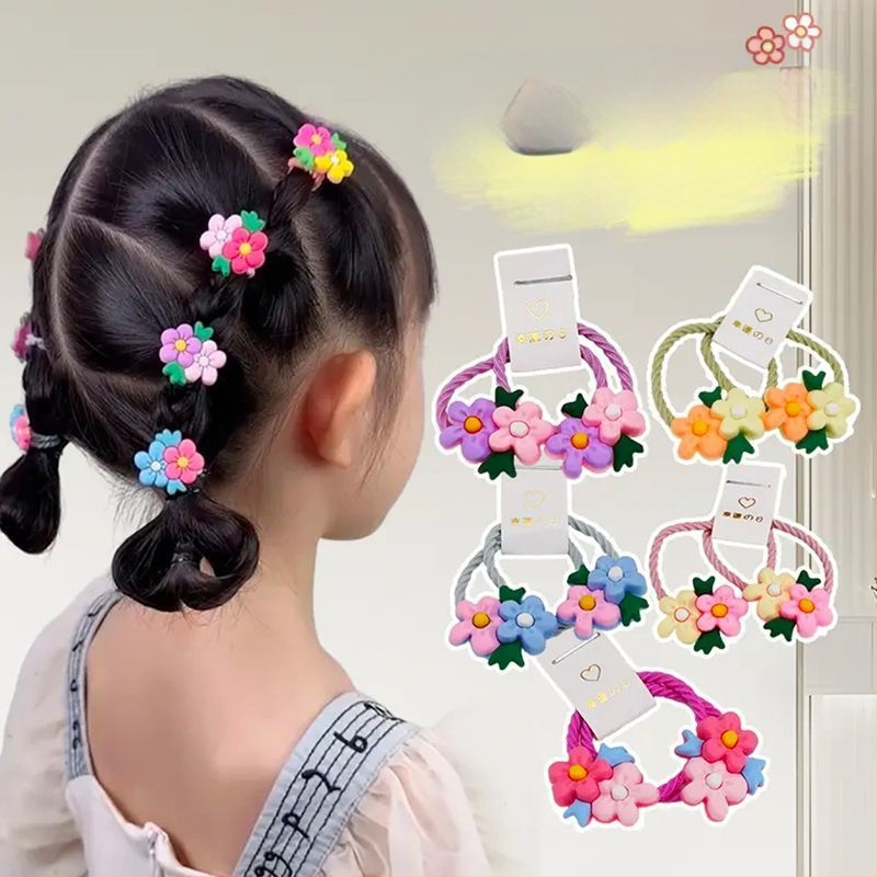 Mergaitėms skirta saugi minkšta klijų virvelė gėlės galvutei, miela gėlė, nekenkia plaukų virvelei, kūdikio kaspino formos plaukų žiedas