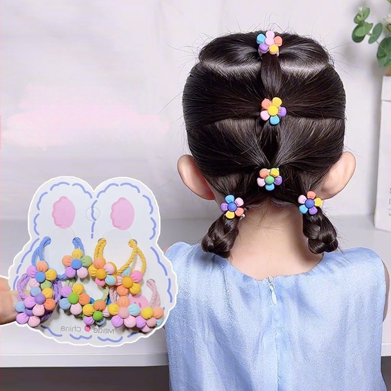 Mergaitėms skirta saugi minkšta klijų virvelė gėlės galvutei, miela gėlė, nekenkia plaukų virvelei, kūdikio kaspino formos plaukų žiedas
