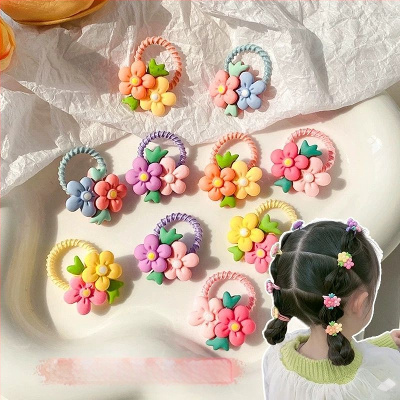 Mergaitėms skirta saugi minkšta klijų virvelė gėlės galvutei, miela gėlė, nekenkia plaukų virvelei, kūdikio kaspino formos plaukų žiedas