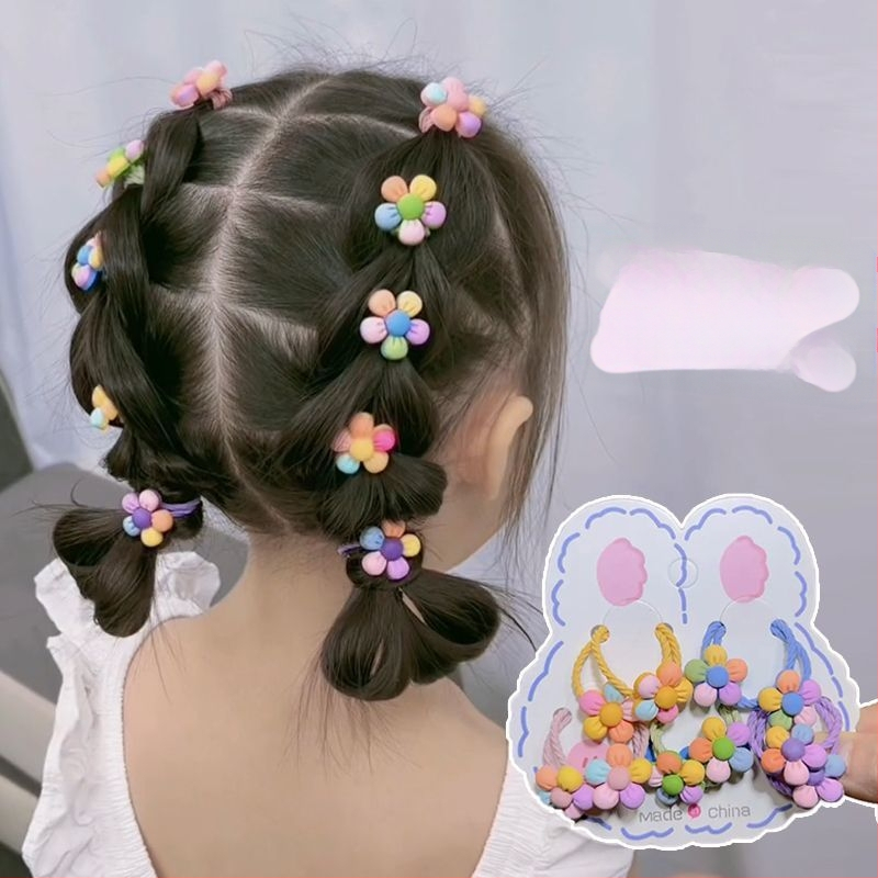 Mergaitėms skirta saugi minkšta klijų virvelė gėlės galvutei, miela gėlė, nekenkia plaukų virvelei, kūdikio kaspino formos plaukų žiedas