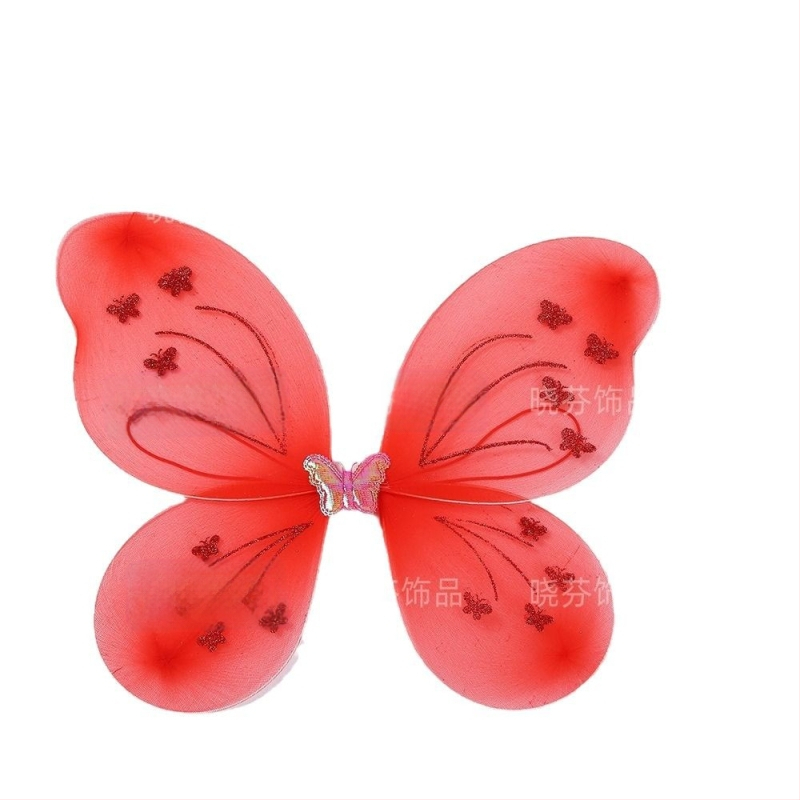 Naujas „Wings Butterfly“ vaikų nugaros dekoracija, stebuklinga lazdelė, galvos apdangalas, gėlė, fėja, žaislas, vaikams, trijų dalių rinkinys, gamyklos didmeninė prekyba