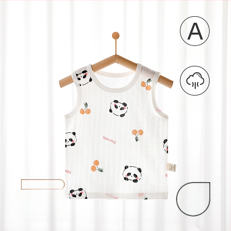 Dječji prsluk, ljetni tanki pamučni prsluk za dječake i djevojčice, bez rukava, prozračni, za zaštitu trbuha, ležeran prsluk