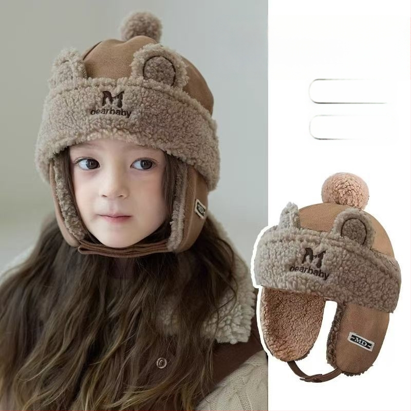 Sügise ja talve laste müts poistele Lei Feng müts plush soe müts tüdrukutele beebi paksendatud talvine kõrvakaitsemüts