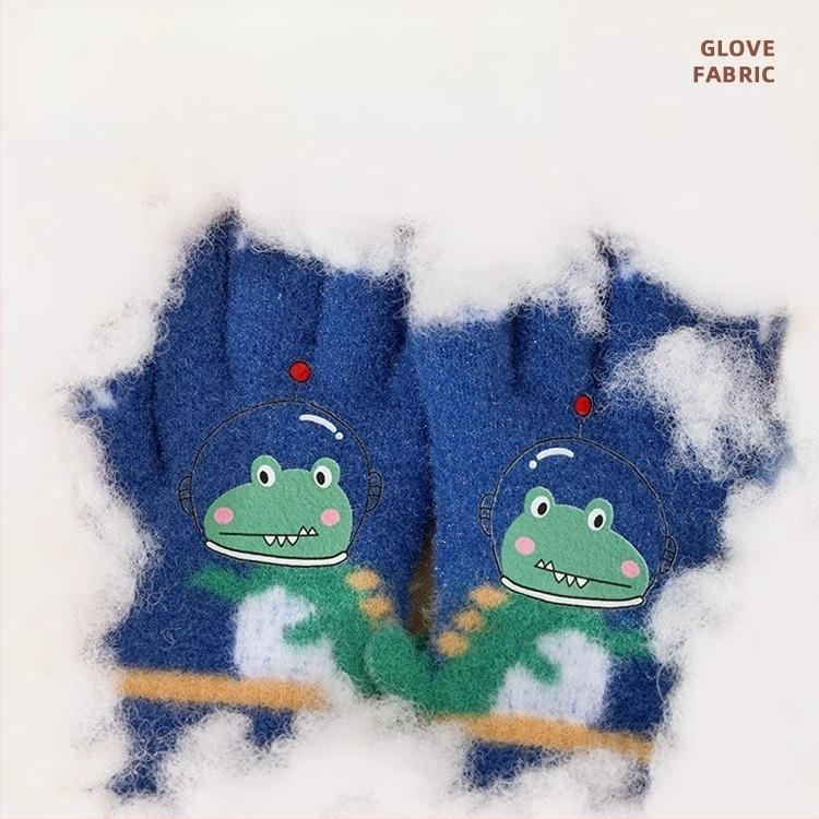 Laste soojad kindad sügiseks ja talveks, viie sõrmega dinosauruste multifilmitegelastega, sõrmedega kirjutamiseks, poistele ja tüdrukutele, beebidele, talveks, fliisvoodriga, külmumisvastased