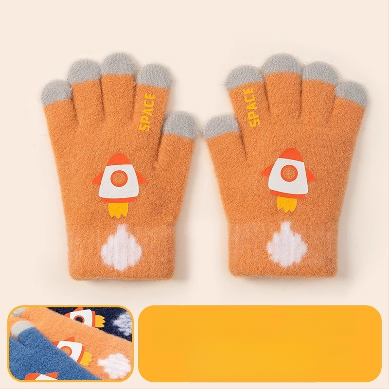Laste soojad kindad sügiseks ja talveks, viie sõrmega dinosauruste multifilmitegelastega, sõrmedega kirjutamiseks, poistele ja tüdrukutele, beebidele, talveks, fliisvoodriga, külmumisvastased
