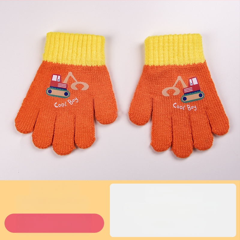 Rudens ir žiemos megztos bepirštės atverčiamos pirštinės darželinukams berniukams. Pastorintos ir šiltos žieminės animacinio filmuko vilnonės vaikiškos pirštinės.