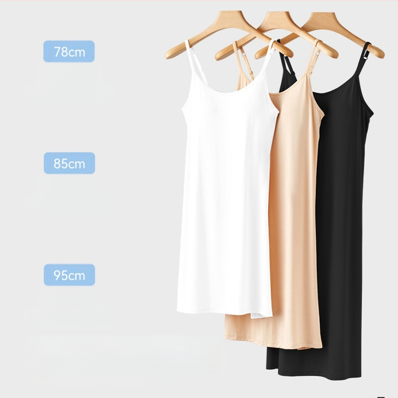 Női nyári, nagykereskedelmi modális hálóing mellkaspánttal, hosszú szoknya, vékony, plus size, pizsamát is viselhet egy generációnyi hajjal.