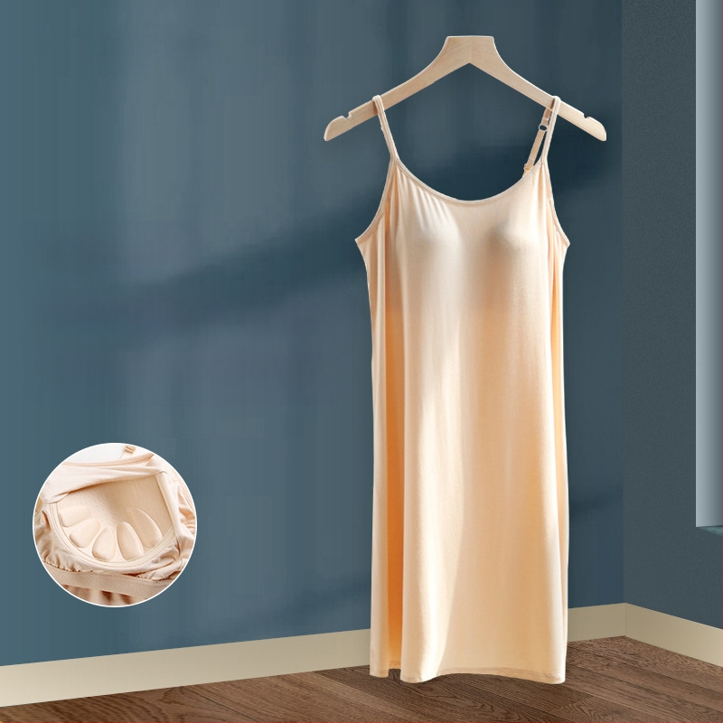 Női nyári, nagykereskedelmi modális hálóing mellkaspánttal, hosszú szoknya, vékony, plus size, pizsamát is viselhet egy generációnyi hajjal.