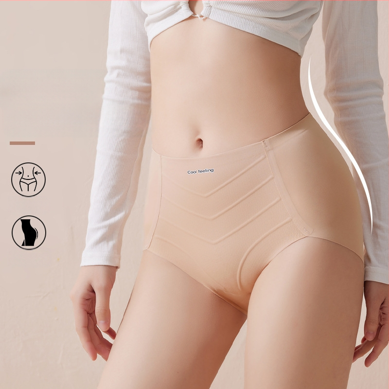 Sieviešu biksītes ar vidēji augstu jostasvietu, vienas daļas, neatstājošas antibakteriālas kokvilnas starpenes, plānas, elpojošas, vēdera preses un gurnu pacelšanas biksītes.