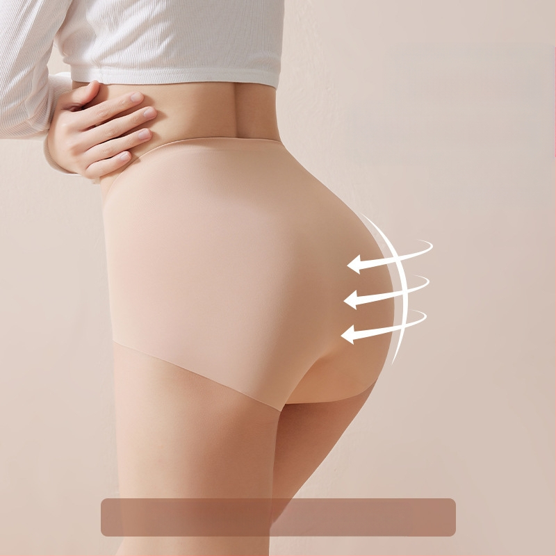 Sieviešu biksītes ar vidēji augstu jostasvietu, vienas daļas, neatstājošas antibakteriālas kokvilnas starpenes, plānas, elpojošas, vēdera preses un gurnu pacelšanas biksītes.