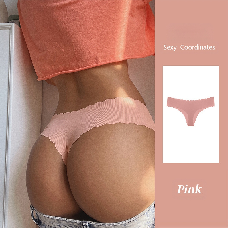 Tume Ευρωπαϊκό Μέγεθος English Mark Ribbed Ice Silk Αδιάβροχο Κυματιστό Άκρο Γυναικείο Μεγάλο Μέγεθος Χαμηλή Μέση Ροδακινί Γλουτό Σέξι