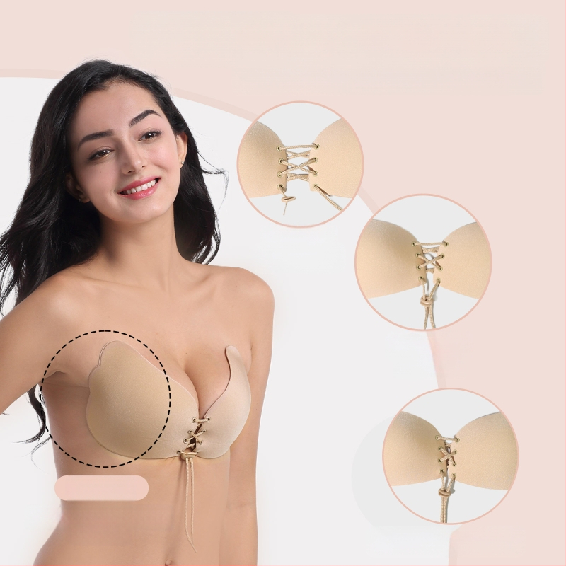 Σουτιέν Νυφικού Cross-Border Goddess Wings με Τιράντες στο Στήθος και Αόρατο, Χωρίς Ραφή, Στράπλες