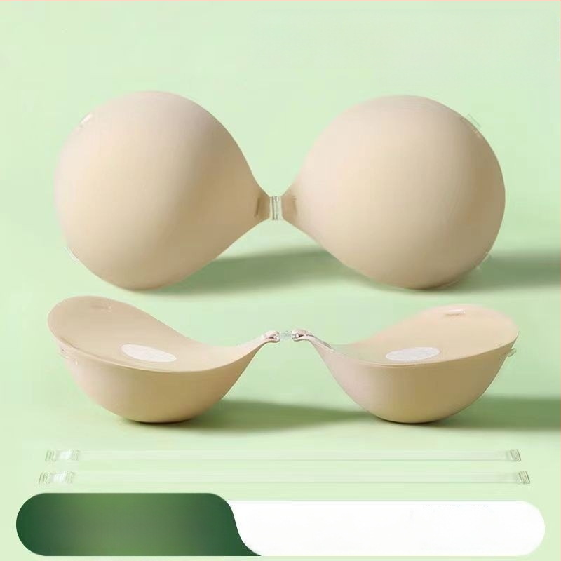 Jauna kāzu kleita Seksīga neredzama apakšveļa Neredzams krūšturis Push-up Liela sabiezināta tvaicētas maizes krūzes krūšu uzlīme Sieviešu Push-up krūšu uzlīme
