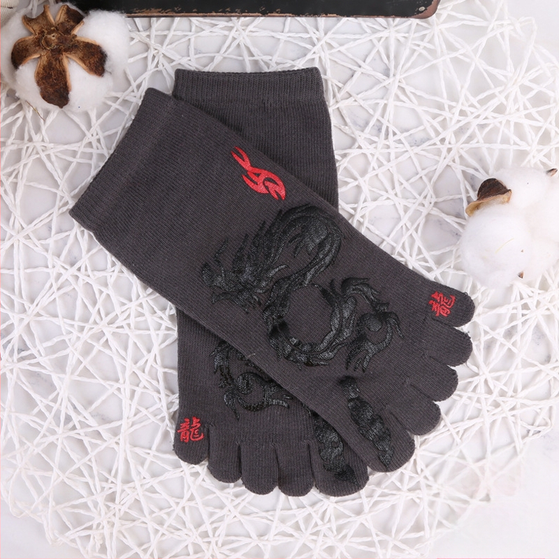 Penkių pirštų kojinės vyriškos kojinės penkių pirštų kojinės medvilninės vyriškos užsienio prekybos japoniško ir korėjietiško stiliaus trumpos nosies vyriškos kojinės