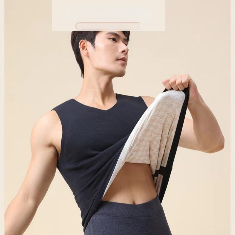 Sügis-talvine meeste soe vest lambavillast õmblusteta, plaastritega, varrukateta alusmantli lihvimine paks vest meestele