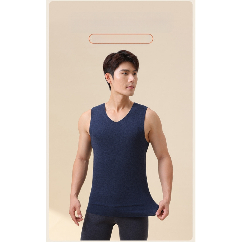 Sügis-talvine meeste soe vest lambavillast õmblusteta, plaastritega, varrukateta alusmantli lihvimine paks vest meestele