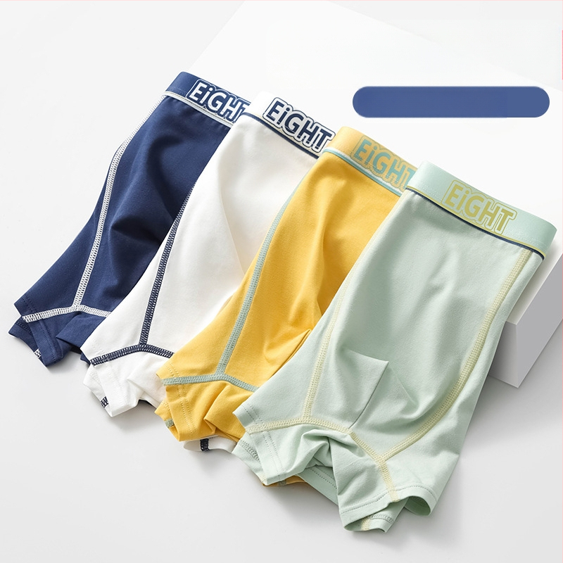 Jauna vīriešu apakšveļa no kokvilnas A klases kokvilnas bokseršorti, lielizmēra, vidēja jostasvieta, ātri žūstoša, elpojoša vīriešu apakšveļas galva.