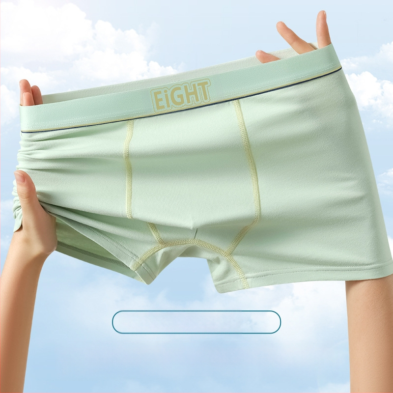 Jauna vīriešu apakšveļa no kokvilnas A klases kokvilnas bokseršorti, lielizmēra, vidēja jostasvieta, ātri žūstoša, elpojoša vīriešu apakšveļas galva.