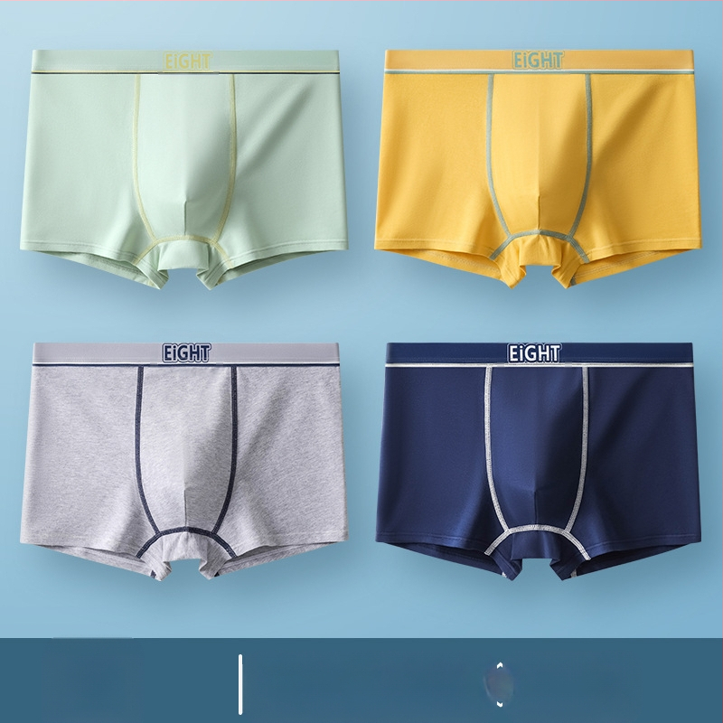 Jauna vīriešu apakšveļa no kokvilnas A klases kokvilnas bokseršorti, lielizmēra, vidēja jostasvieta, ātri žūstoša, elpojoša vīriešu apakšveļas galva.