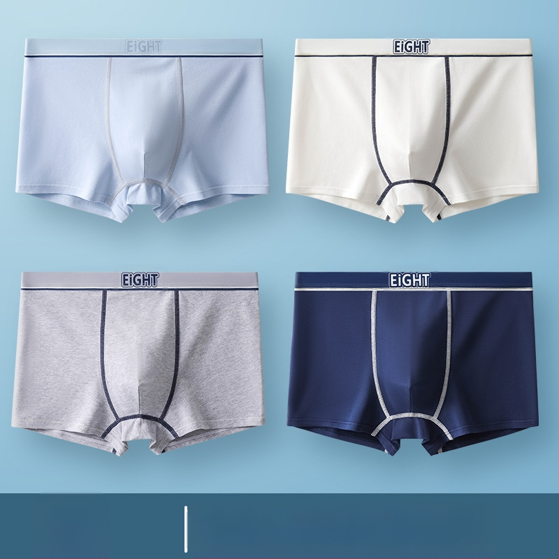 Jauna vīriešu apakšveļa no kokvilnas A klases kokvilnas bokseršorti, lielizmēra, vidēja jostasvieta, ātri žūstoša, elpojoša vīriešu apakšveļas galva.