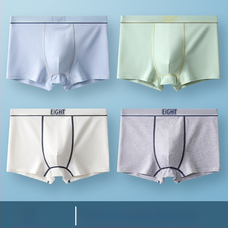 Jauna vīriešu apakšveļa no kokvilnas A klases kokvilnas bokseršorti, lielizmēra, vidēja jostasvieta, ātri žūstoša, elpojoša vīriešu apakšveļas galva.