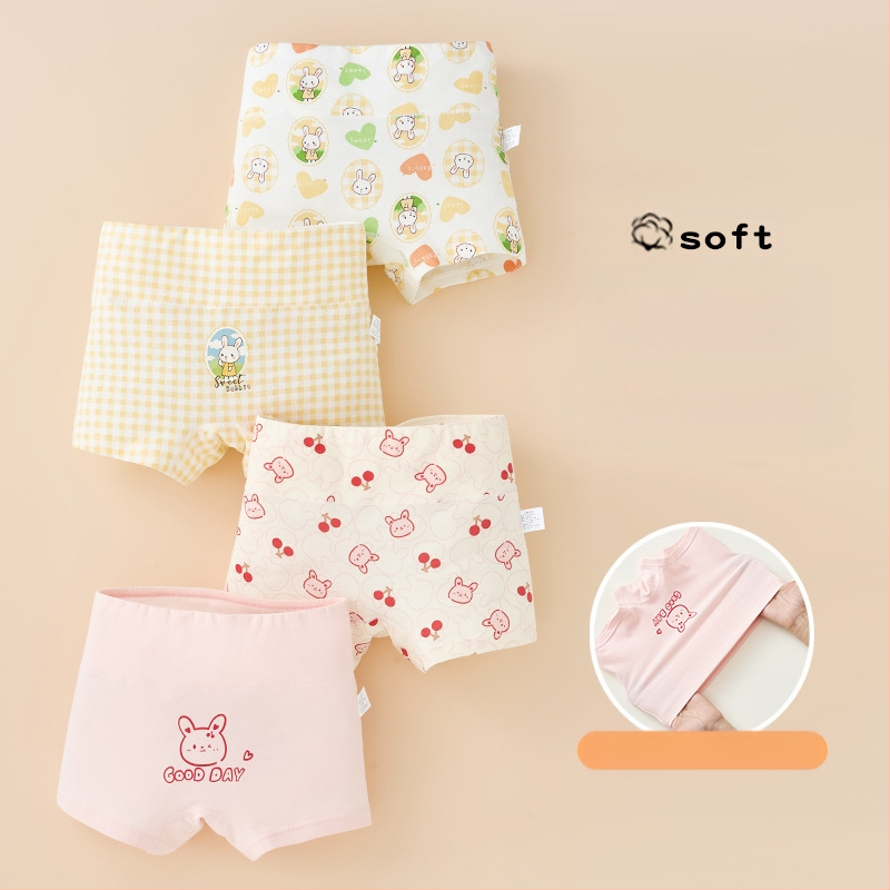 Mergaičių apatiniai iš grynos medvilnės, A klasės medvilnės, aukštu juosmeniu, pilvuką apsaugantys bokseriai. Mergaičių rudens vidurio ir žiemos šortai be sėdmenų kirpimo.