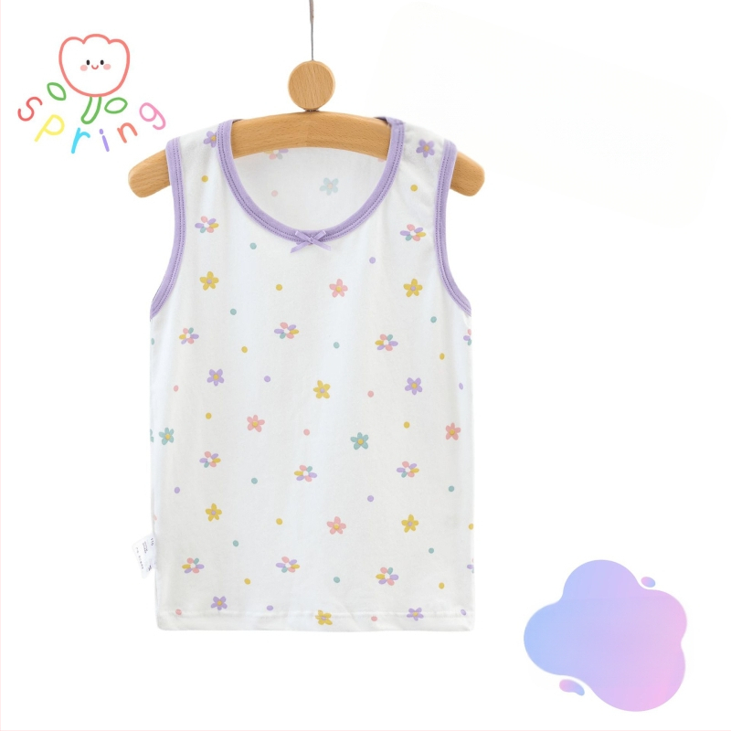 2024. aasta laste vest tüdrukute suvine õhuke aluspesu spordiriiete pealisriiete aluspesu beebi siseriiete puhas puuvill