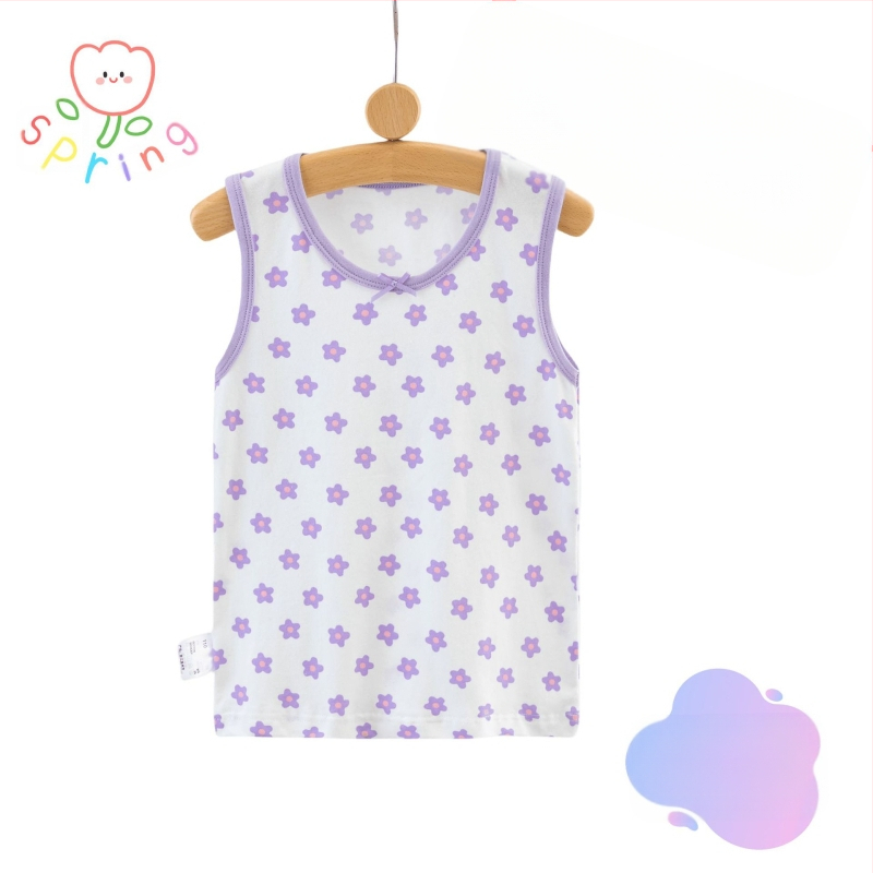 2024. aasta laste vest tüdrukute suvine õhuke aluspesu spordiriiete pealisriiete aluspesu beebi siseriiete puhas puuvill