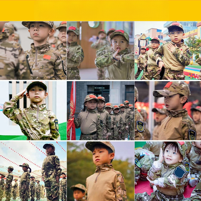 Costum de camuflaj pentru copii, costum tactic de vară pentru bărbați, costum de broască, elevi, grădiniță, tabără de vară, antrenament militar, producători de îmbrăcăminte en-gros