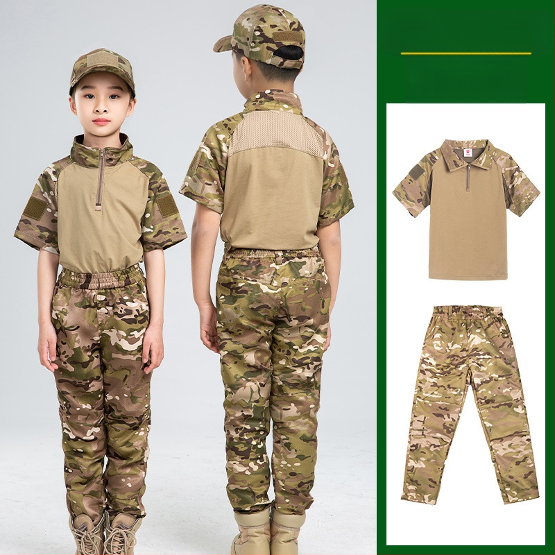 Costum de camuflaj pentru copii, costum tactic de vară pentru bărbați, costum de broască, elevi, grădiniță, tabără de vară, antrenament militar, producători de îmbrăcăminte en-gros