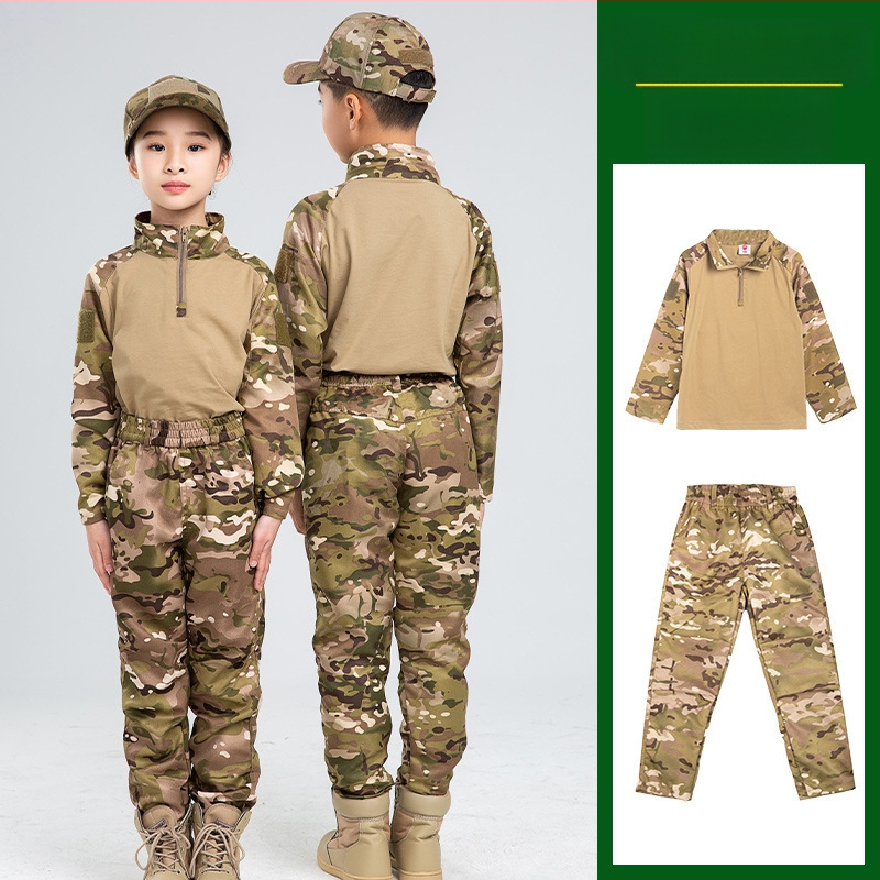 Costum de camuflaj pentru copii, costum tactic de vară pentru bărbați, costum de broască, elevi, grădiniță, tabără de vară, antrenament militar, producători de îmbrăcăminte en-gros