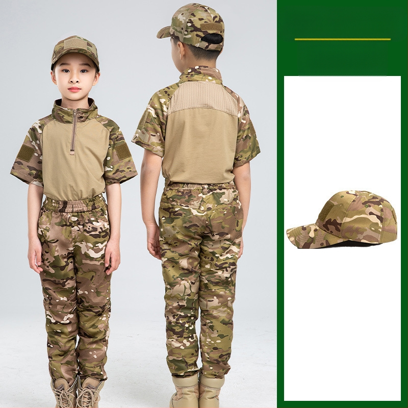Costum de camuflaj pentru copii, costum tactic de vară pentru bărbați, costum de broască, elevi, grădiniță, tabără de vară, antrenament militar, producători de îmbrăcăminte en-gros