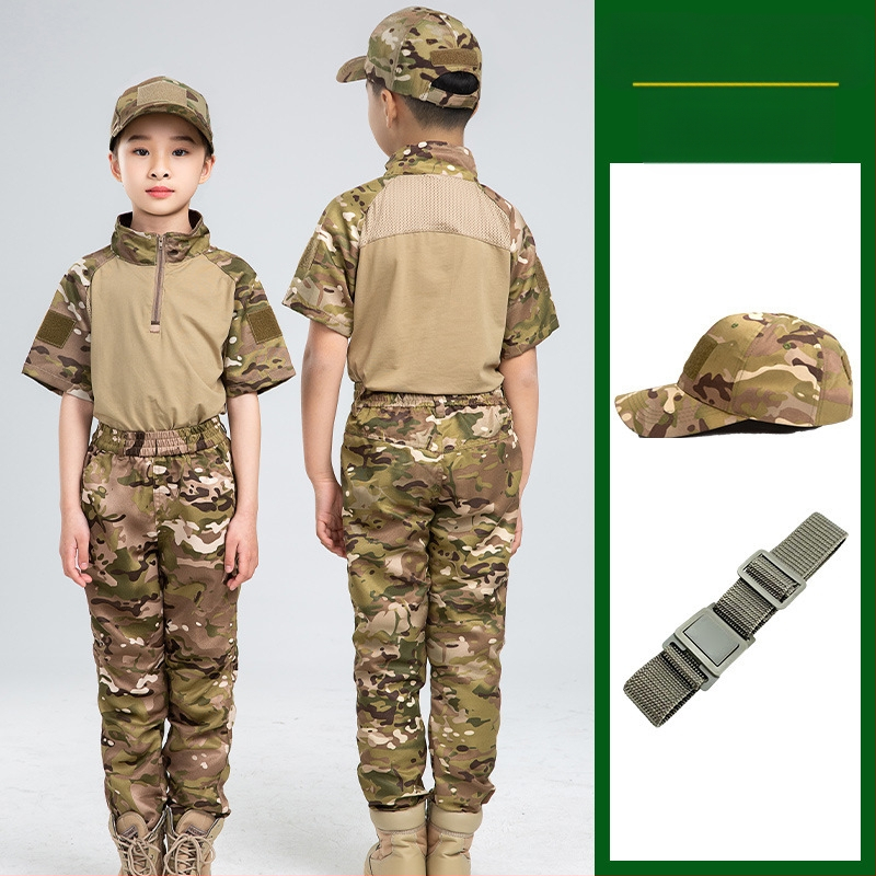 Costum de camuflaj pentru copii, costum tactic de vară pentru bărbați, costum de broască, elevi, grădiniță, tabără de vară, antrenament militar, producători de îmbrăcăminte en-gros