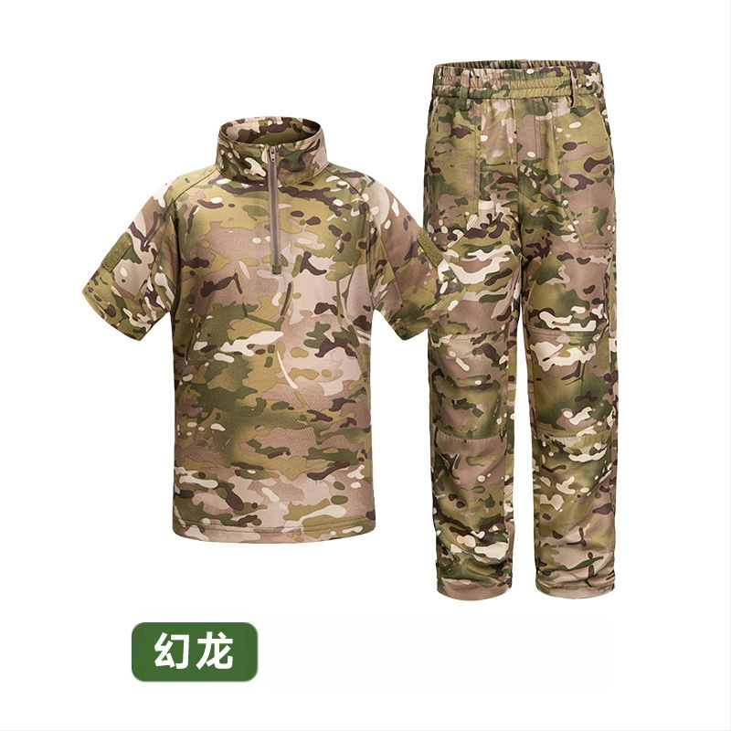 Costum de camuflaj pentru copii, costum tactic de vară pentru bărbați, costum de broască, elevi, grădiniță, tabără de vară, antrenament militar, producători de îmbrăcăminte en-gros