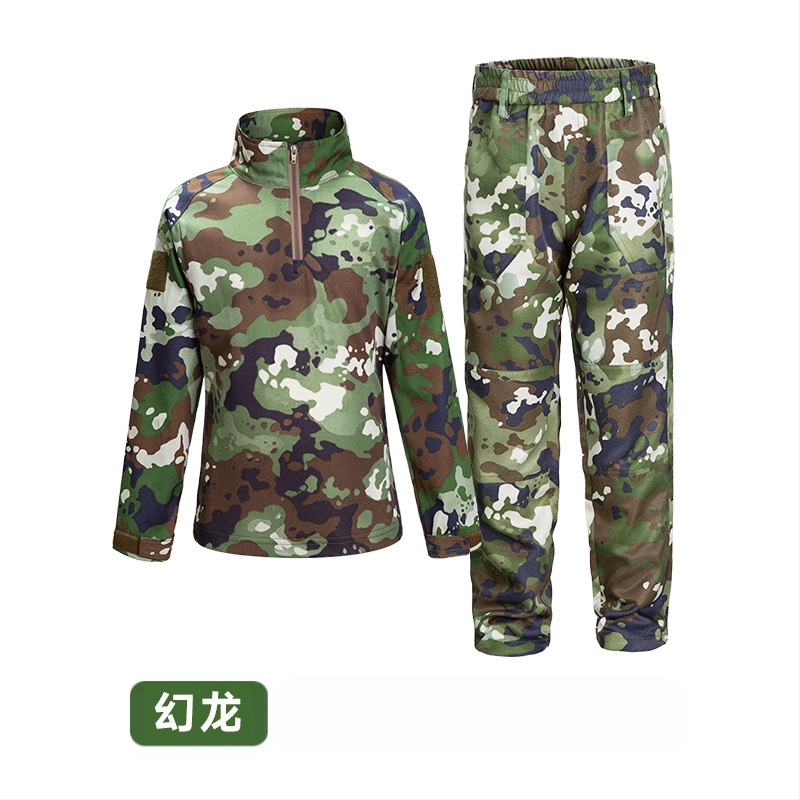 Costum de camuflaj pentru copii, costum tactic de vară pentru bărbați, costum de broască, elevi, grădiniță, tabără de vară, antrenament militar, producători de îmbrăcăminte en-gros