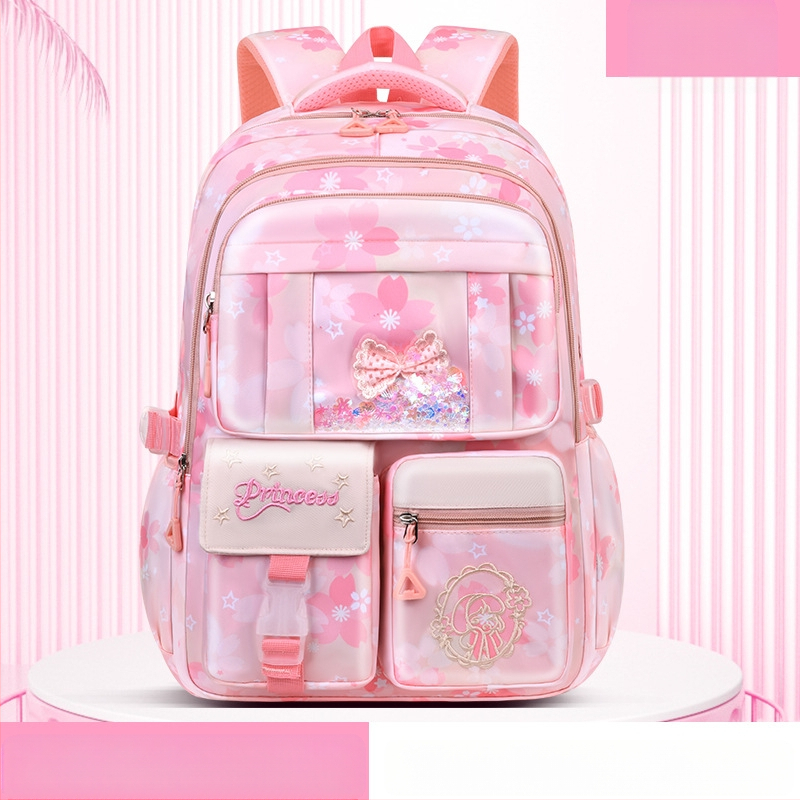 Ghiozdan școlar ultra-ușor pentru fete, drăguț, la modă, stil feminin, reduce povara, rucsac de mare capacitate, en-gros