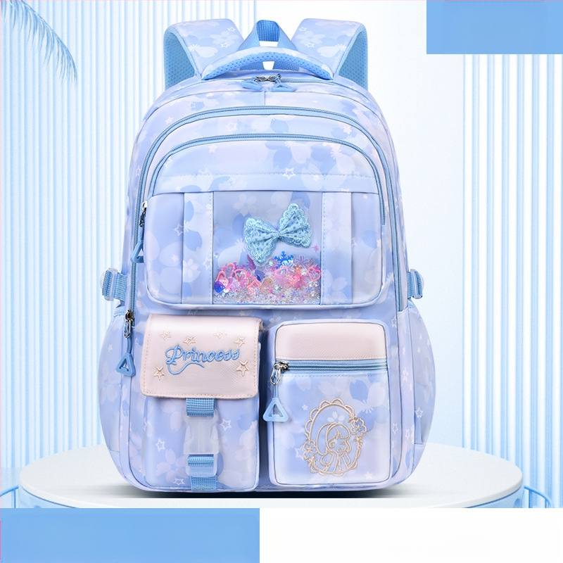 Ghiozdan școlar ultra-ușor pentru fete, drăguț, la modă, stil feminin, reduce povara, rucsac de mare capacitate, en-gros