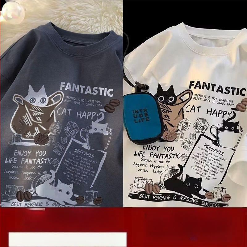 Αμερικανικό στυλ ρετρό κοντομάνικο μπλουζάκι ανδρών καλοκαίρι νέα μάρκα μόδας ρούχα υψηλών προδιαγραφών χαλαρά plus size εφήβων μισό μανίκι